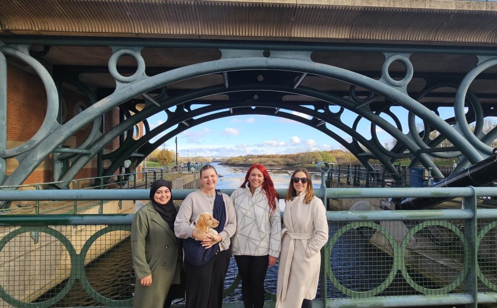 image shows just williams and red balloons staff at tees barrage
